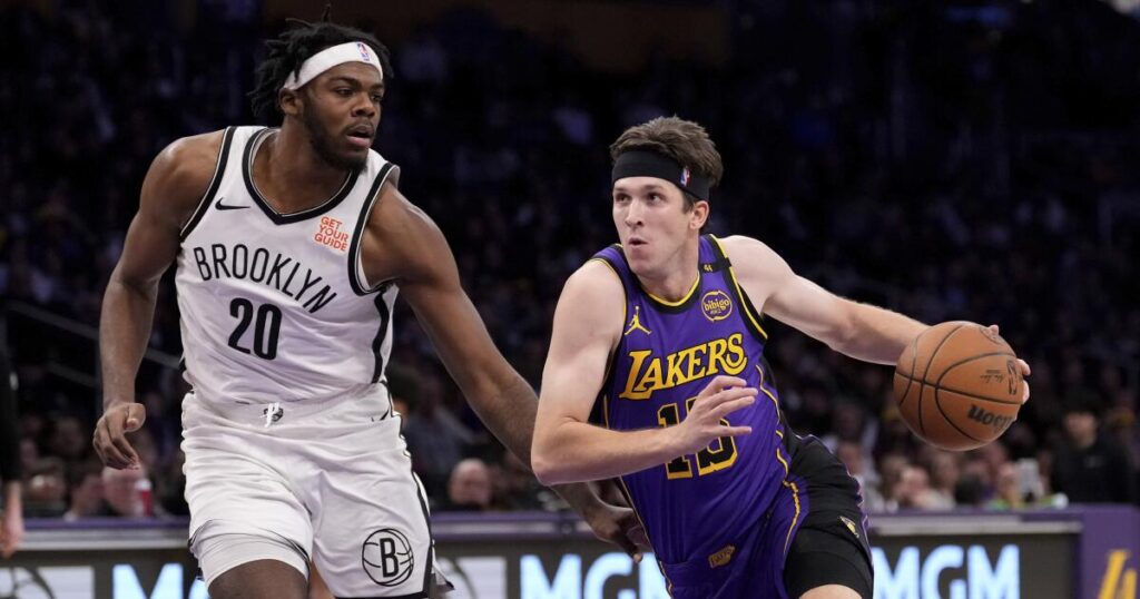 Austin Reaves scores career-high 38 as Lakers edge Brooklyn Nets