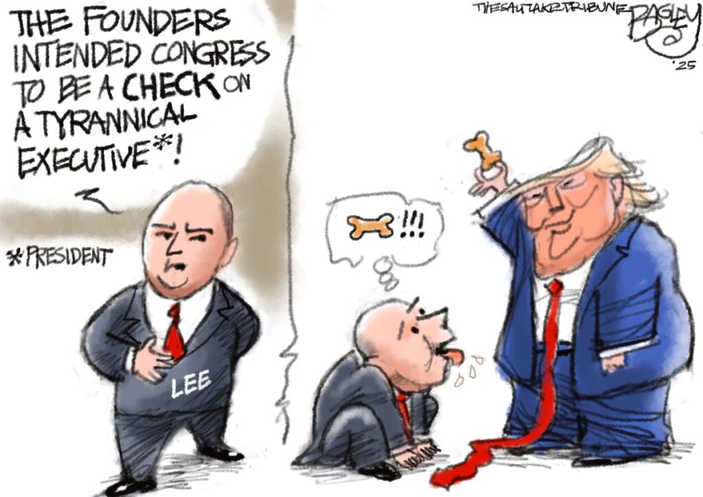 Bagley Cartoon: Profiles in Who’s-a-good-boy?!!