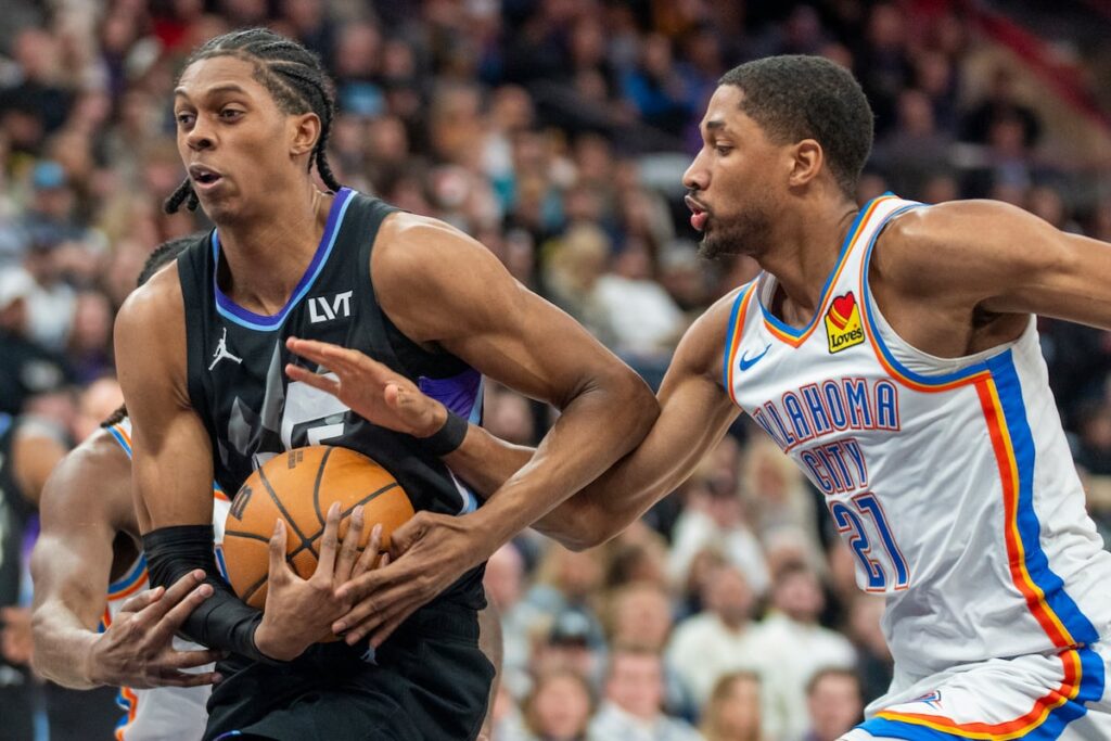 Jazz rookie Cody Williams plays against brother, Thunder’s Jalen Williams, for first time in NBA