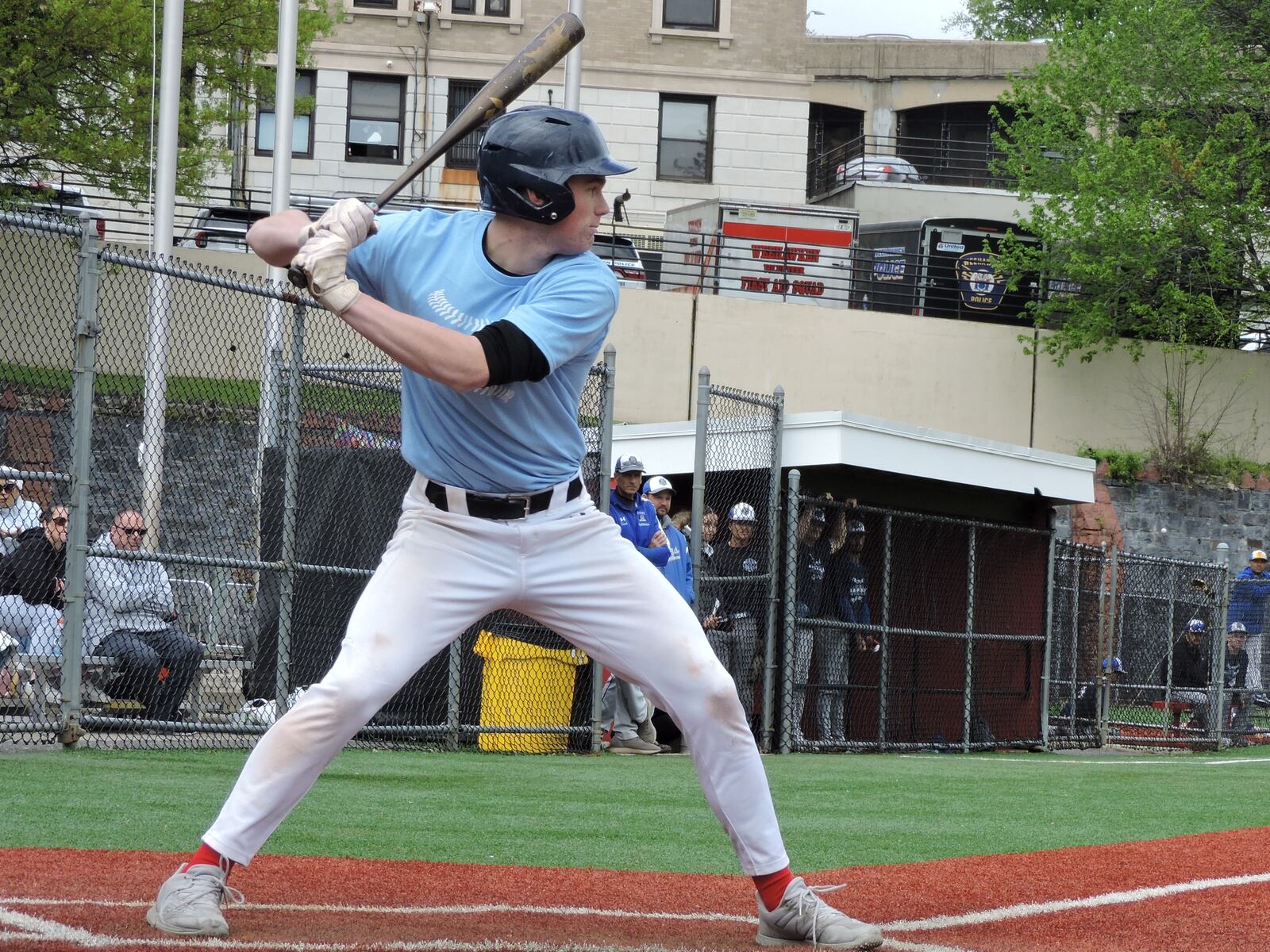 Evan Lagemann of Glen Rock loads up for a swing