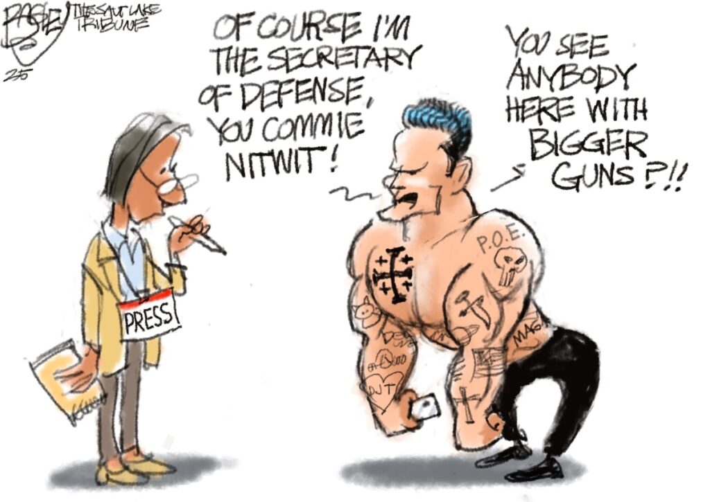 Check out Pat Bagley’s latest cartoon: Hegseth’s Heroes