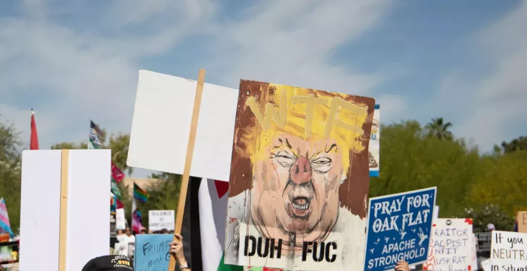 Photos: Phoenix ‘May Day’ protest sees hundreds rally against Trump