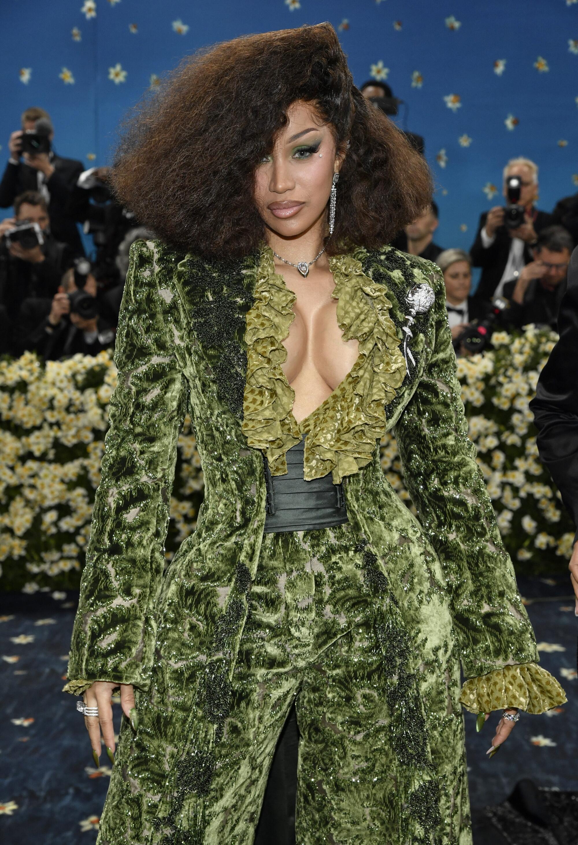 Cardi B attends The Met gala celebrating the opening of the "Superfine: Tailoring Black Style" exhibition on May 5, 2025