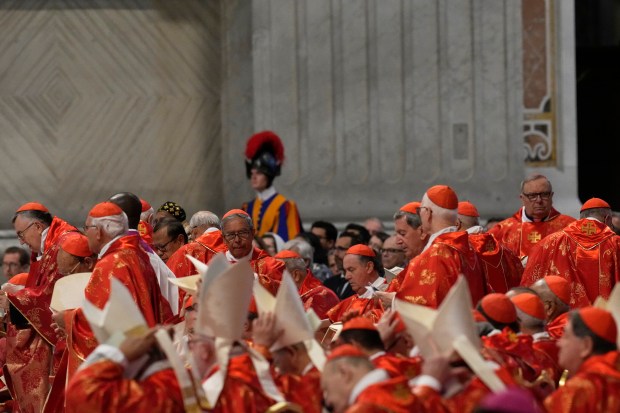 Cardinals attend a final Mass St. Peter's Basilica