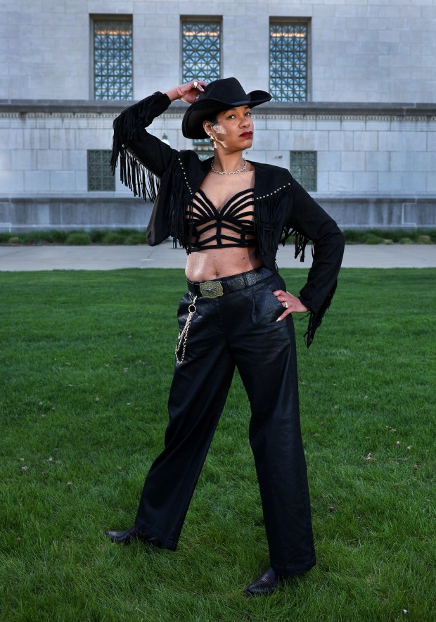 Beyoncé fan Ronda Joubert, 50, of Chicago's South Loop. (Chris Sweda/Chicago Tribune)