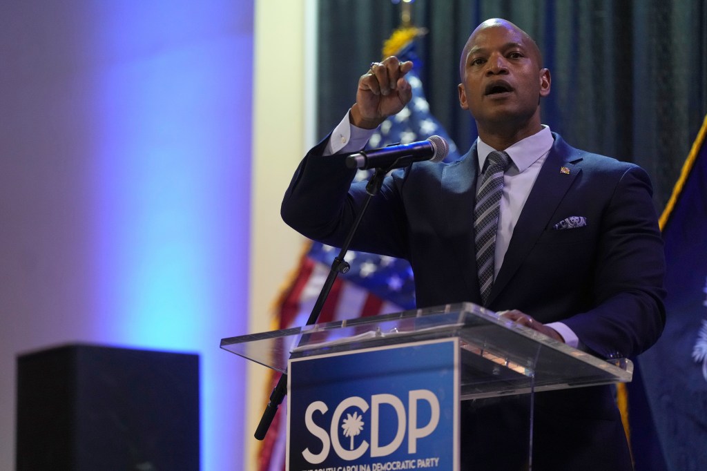In South Carolina, Gov. Wes Moore hits the early presidential primary circuit while insisting the time for urgency is now