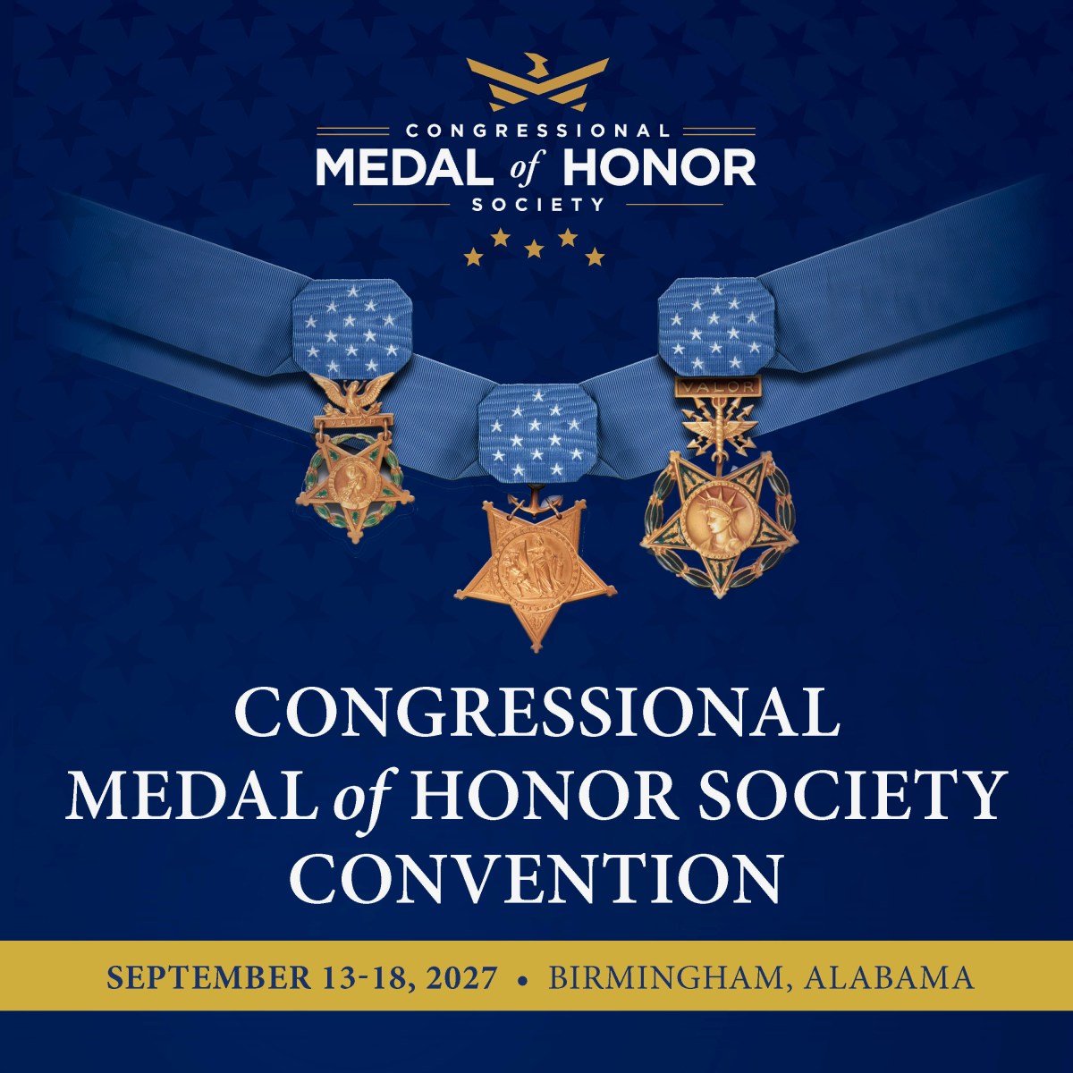 Birmingham selected to host 2027 Medal of Honor Convention 10 flag and medals