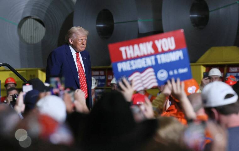 Trump says he plans to double steel tariffs to 50%