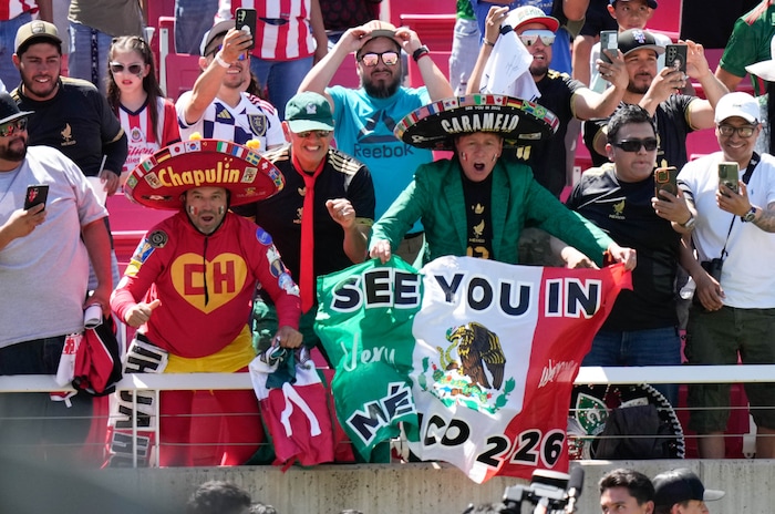 (Francisco Kjolseth  | The Salt Lake Tribune) Fans show up in large numbers to cheer on the Mexico Men’s National Team as it takes on Switzerland in a MexTour match at Rice-Eccles Stadium on Saturday, June 7, 2025.