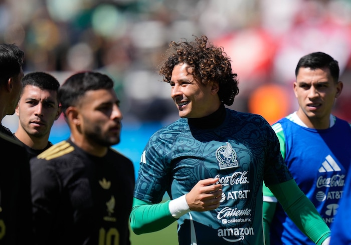 (Francisco Kjolseth  | The Salt Lake Tribune) Mexican goalkeeper Guillermo Ochoa is cheered by fans following a game between the Mexico Men’s National Team and Switzerland for a MexTour match at Rice-Eccles Stadium on Saturday, June 7, 2025.
