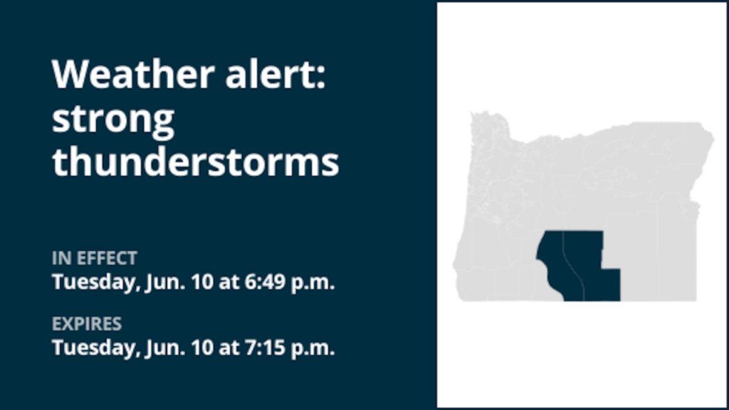 Update: Thunderstorms with marble-sized hail Tuesday