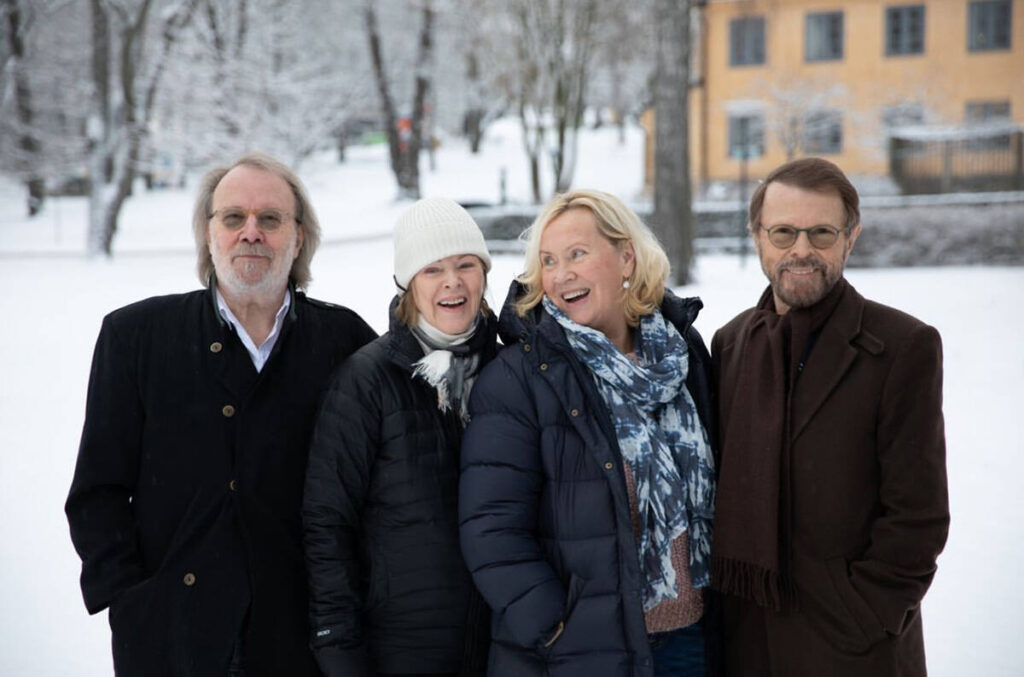A screengrab of members of ABBA during the holiday season. "ABBA Voyage" is reportedly headed f ...