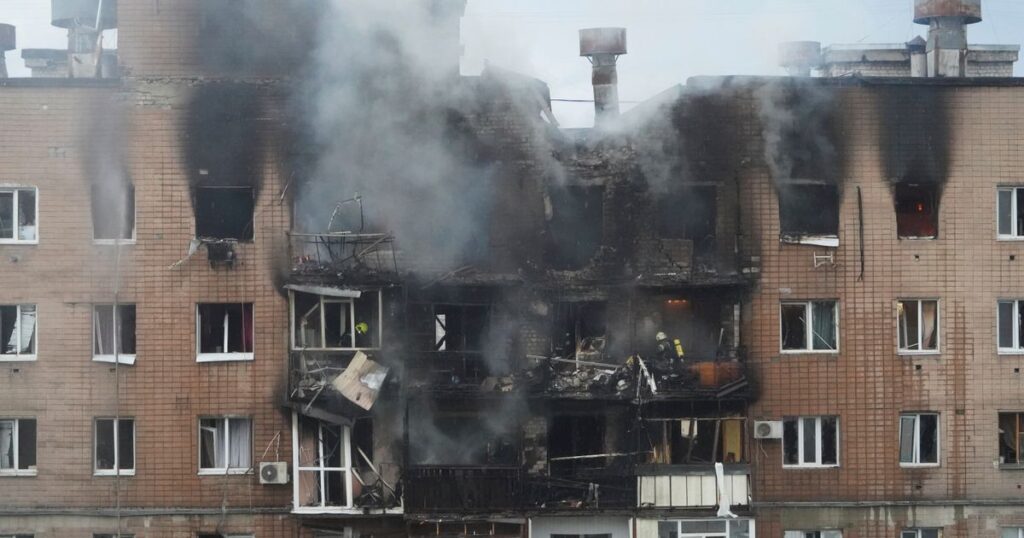 Russian drones and missiles target Ukraine’s eastern city of Kharkiv, killing 3, officials say