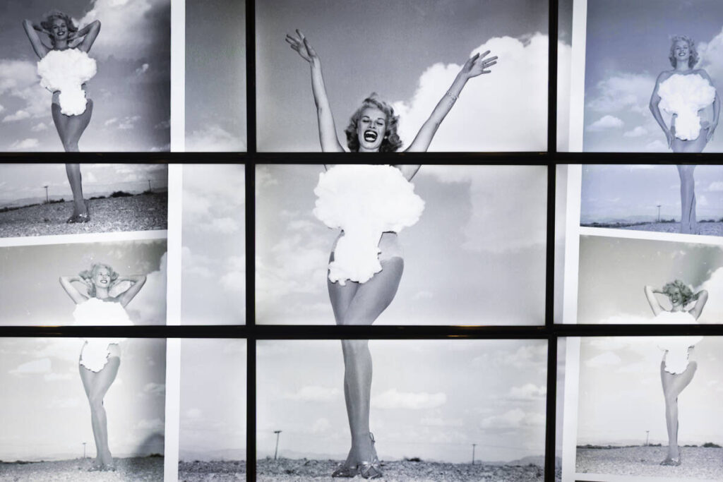 Images of “Miss Atomic Bomb” model Anna Lee Mahoney, a Copa Girl at the Sands who ...