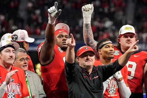 A photo of Kirby Smart.