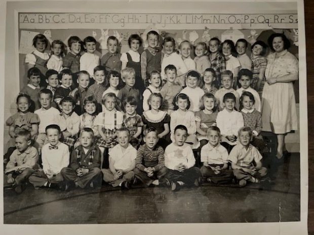 Robert Prevost stands in the third row on the right side of his Kindergarten class at Ivanhoe Manor School in Dolton in 1960.