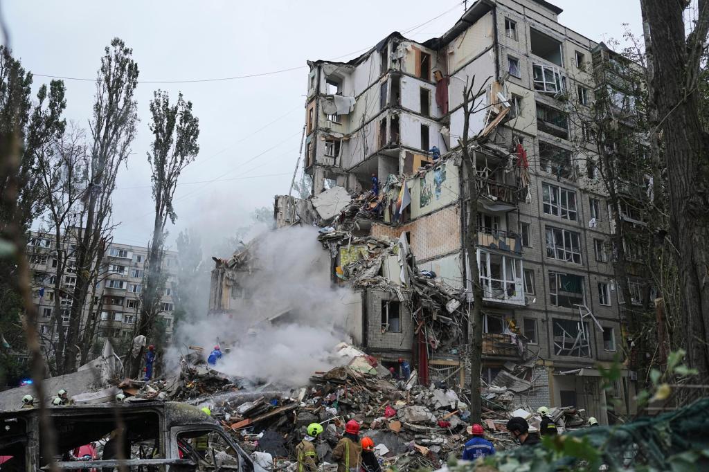 Russian missile and drone attack hits Ukrainian capital Kyiv, killing 9