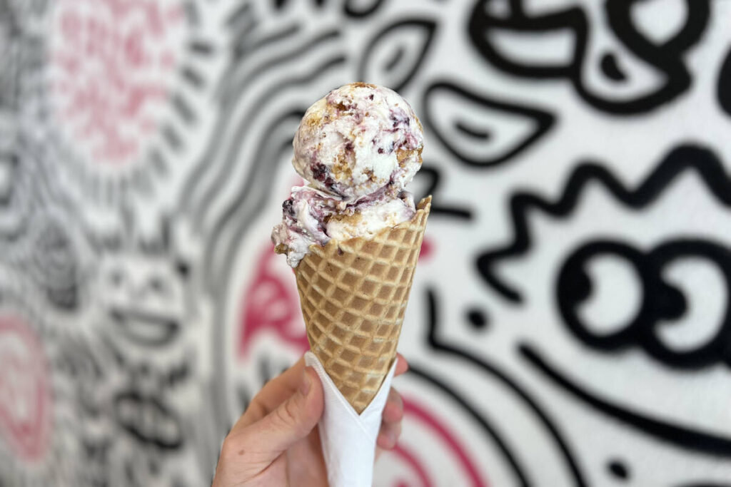 Sorry, Not Sorry's Blackberry Basque Cake. (Sorry, Not Sorry Creamery)