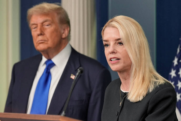Trump defends Pam Bondi amid backlash over Epstein files