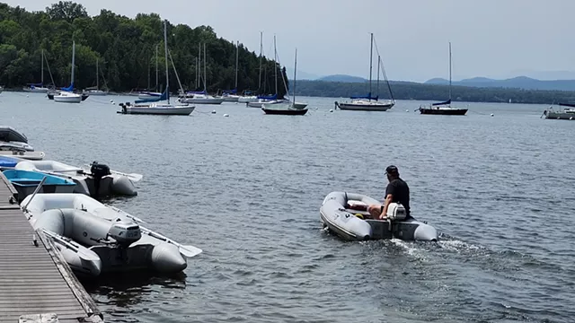 John Ayers of Montpelier heading out to his sailboat on Wednesday - KEVIN MCCALLUM ©️ SEVEN DAYS