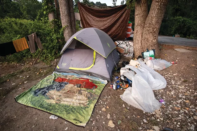 A campsite in Burlington's Urban Reserve - FILE: LUKE AWTRY