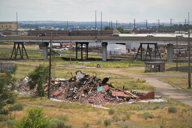 Several structures have been demolished recently at Burnham Yard in Denver, as seen on July 28, 2025. (Photo by RJ Sangosti/The Denver Post)