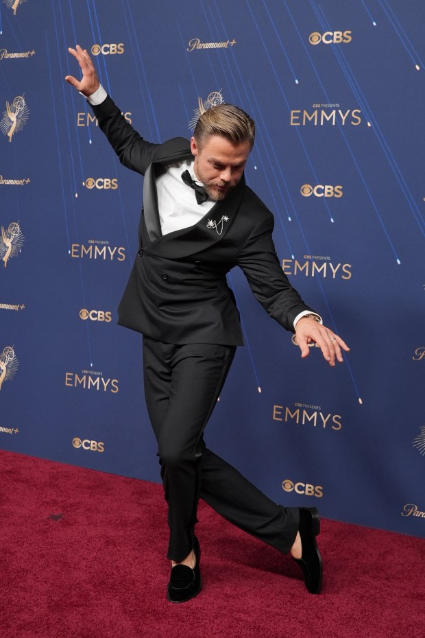 Derek Hough arrives at the 77th Primetime Emmy Awards on...