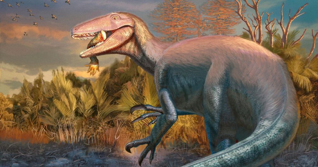 Scientists discover a new dinosaur from Argentina with a crocodile bone in its mouth