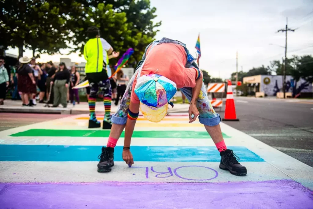 Why did the Florida DOT remove a rainbow crosswalk outside Pulse that they recently paid to repaint?
