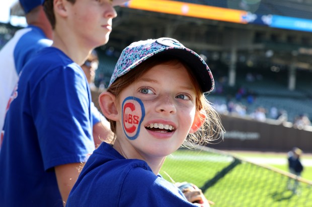 Harper Ricker, 10, of Johnson City, Tennessee, takes in the...