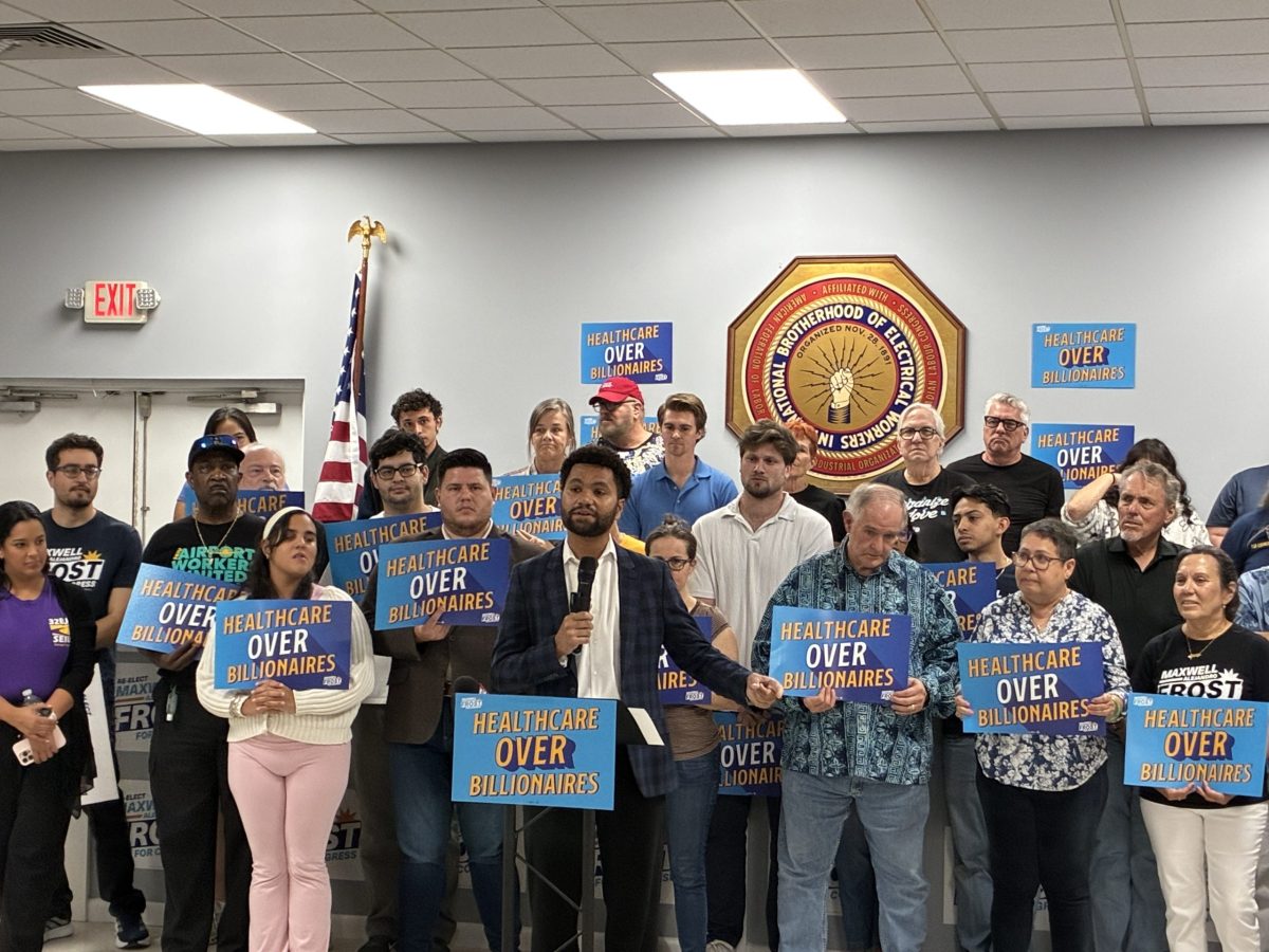 Rep. Maxwell Frost slams ‘out of touch’ House speaker at Healthcare Over Billionaires rally in Orlando