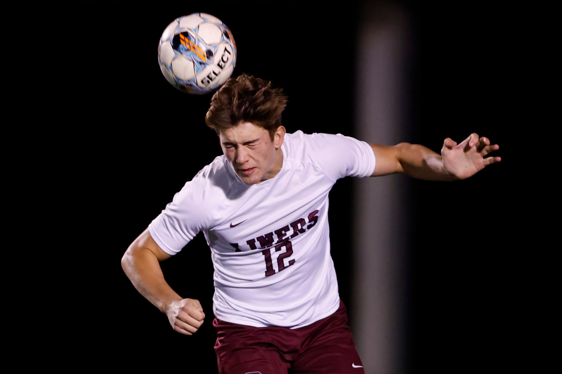 Phillipsburg's Gavin Geleta (12) in action against Easton during a boy’s soccer match in Easton on Oct. 13 2025.