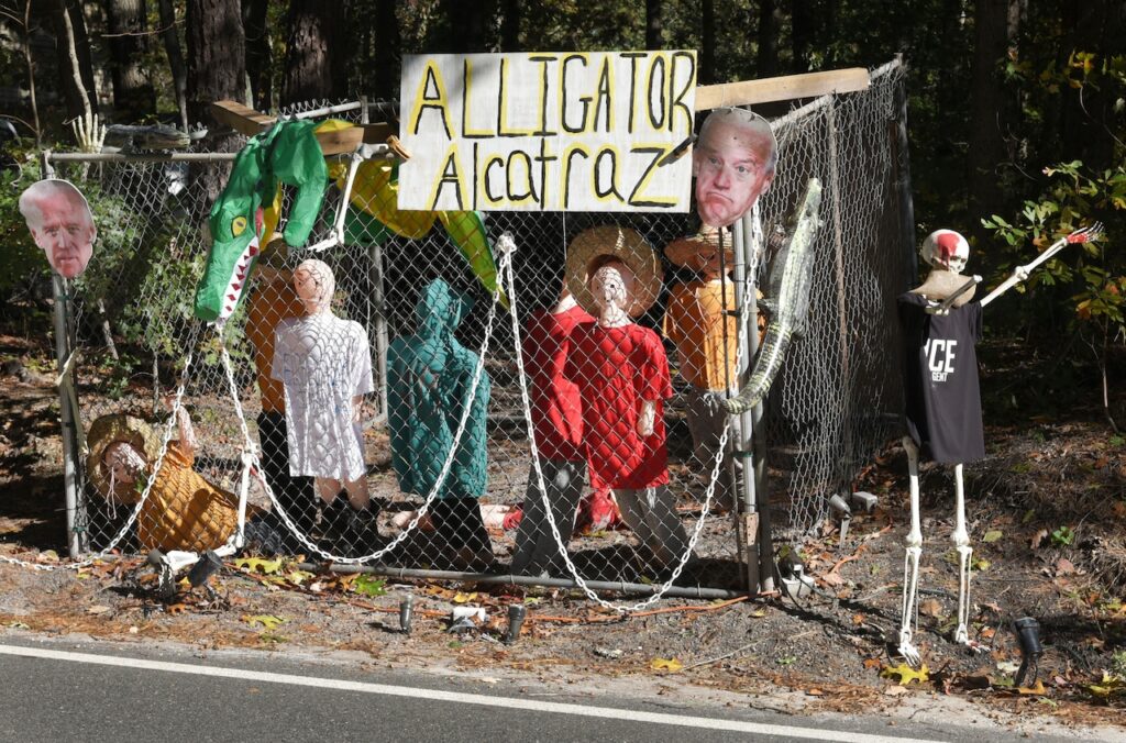 Alligator Alcatraz, ICE-themed Halloween display in N.J. draws death threats
