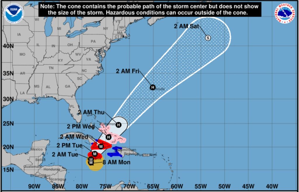 Hurricane Melissa now a Category 5 storm with 160 mph winds. Latest forecast map, track.