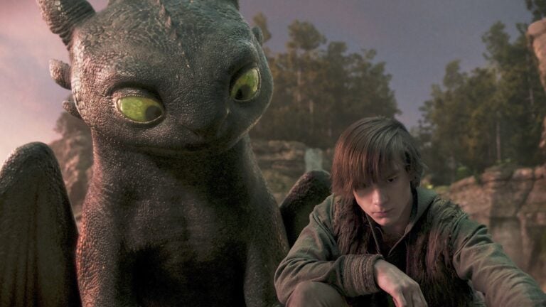 Mason Thames in a scene from "How to Train Your Dragon."