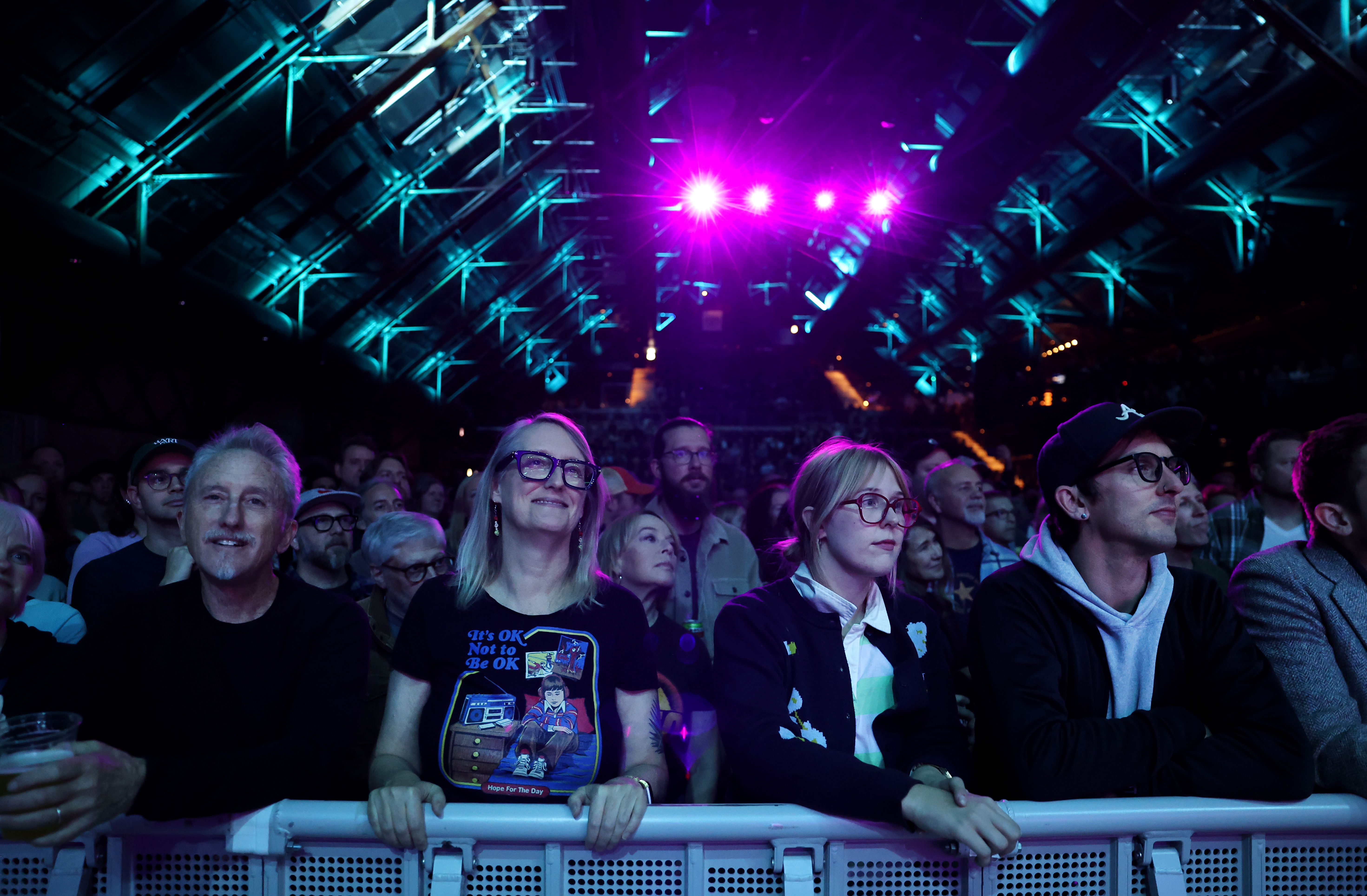 Fans take in a performance by Jeff Tweedy at Salt...
