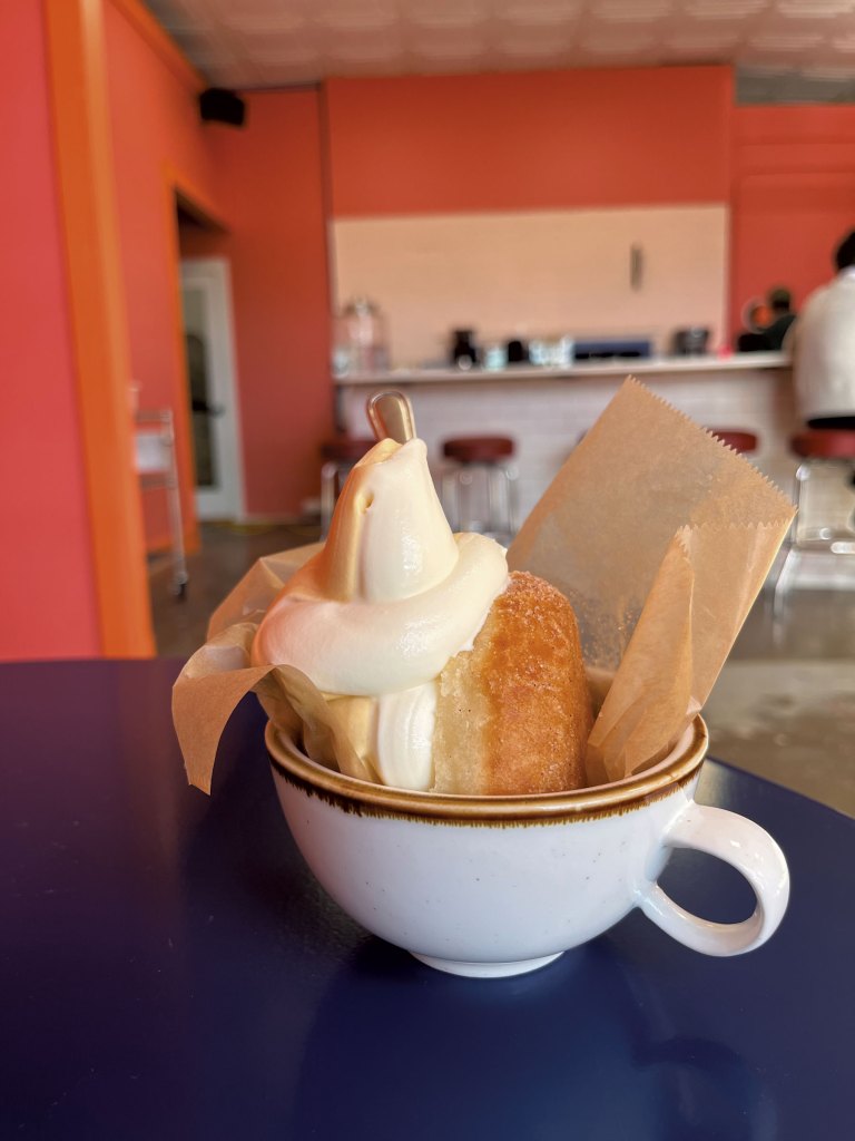 Doughnut sandwich at Mr. Creemee