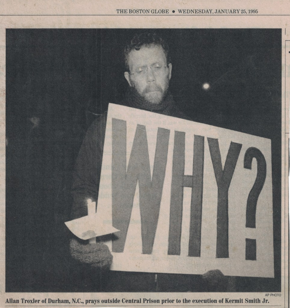 A 1995 clipping from The Boston Globe. Image courtesy of Mab Segrest. 