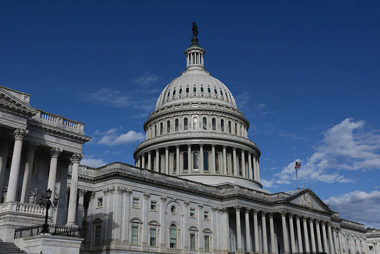 REUTERS/EVELYN HOCKSTEIN
                                The U.S. Capitol building is seen today after the U.S. Senate advances a bill to end the government shutdown in Washington, D.C.