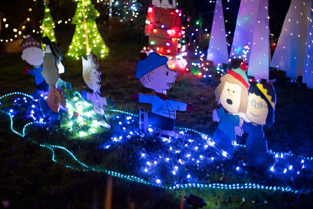 Peacock Lane in Southeast Portland at Christmastime