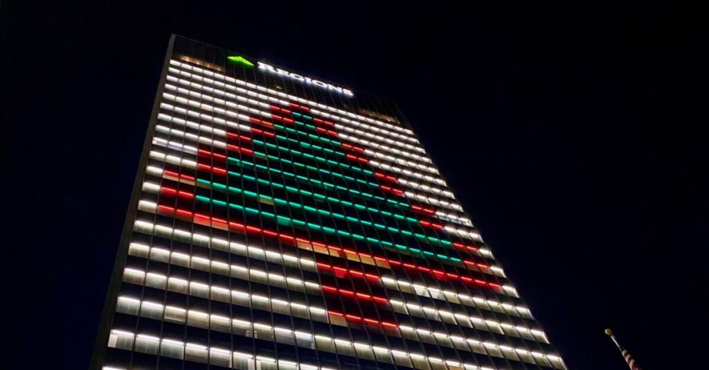 Join the festivities at Regions Bank lighting ceremony tonight