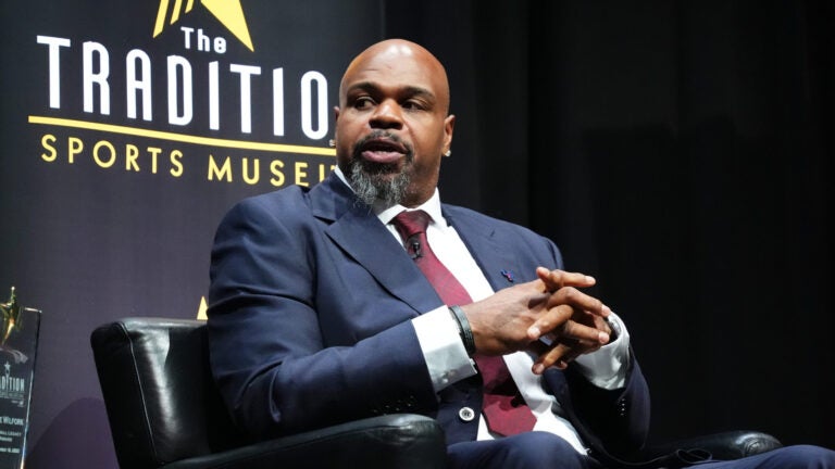 Vince Wilfork was honored at the Sports Museum’s The Tradition Tuesday at TD Garden.