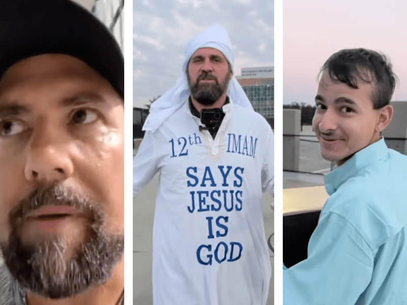 Christian supremacist content creators mock, spit, wave bacon at praying Muslim students at USF