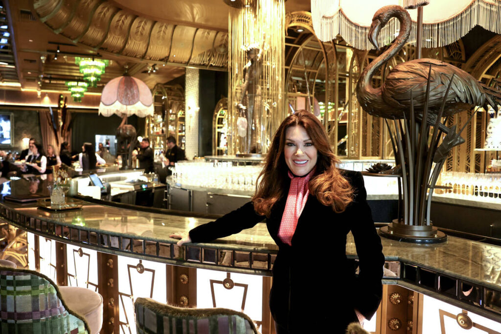 Lisa Vanderpump poses at her latest restaurant, Pinky’s by Vanderpump, at the Flamingo in Las ...