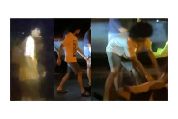 COURTESY KPD
                                Person No. 2: Wore a light-colored T-shirt, gray shorts, and slide-on shoes.