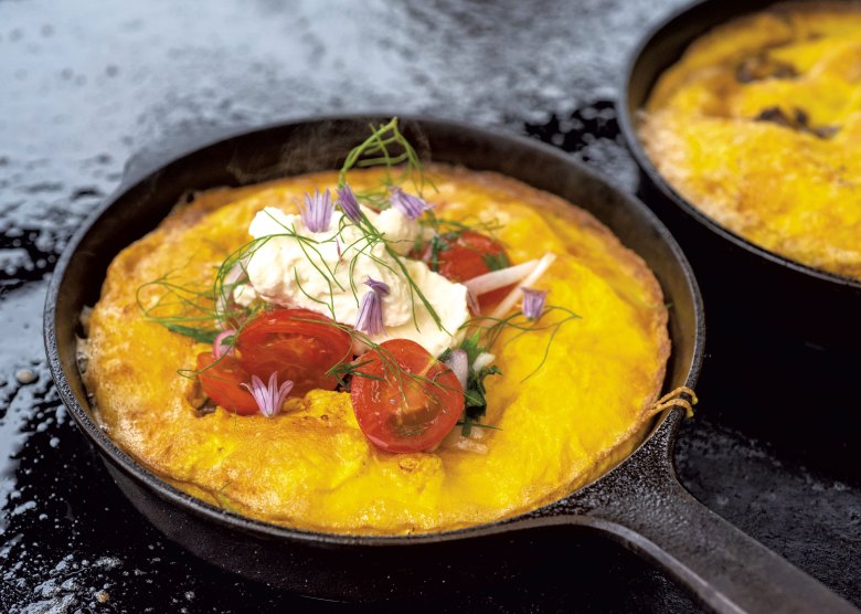 A duck egg frittata from the Shepherd’s Hearth
