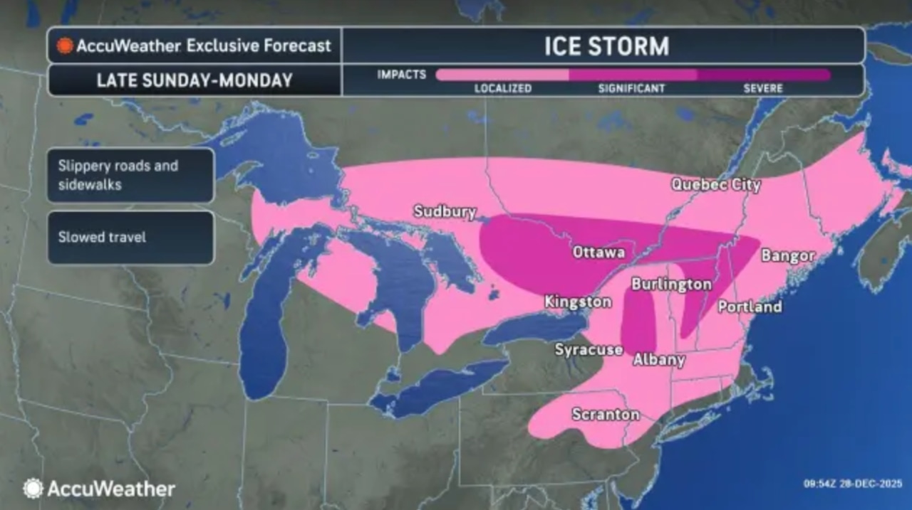 N.J. weather: Dangerous ice, freezing rain tonight. Winds up to 50 mph Monday.