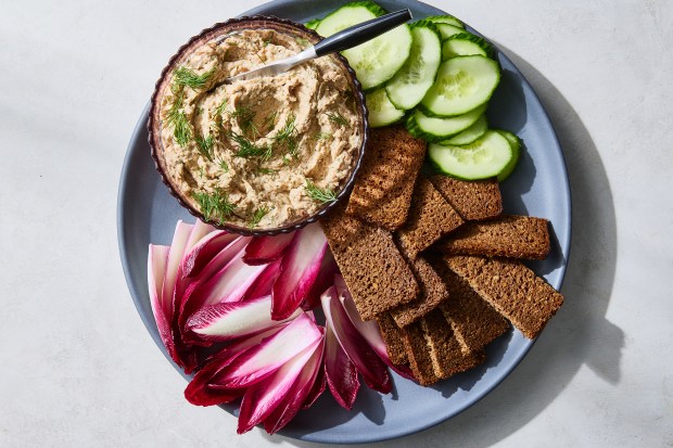 Tuna rillettes. Rillettes, made with canned tuna, are a simple riff on the classic French pork spread. Food styled by Barrett Washburne. (Bryan Gardner/The New York Times)