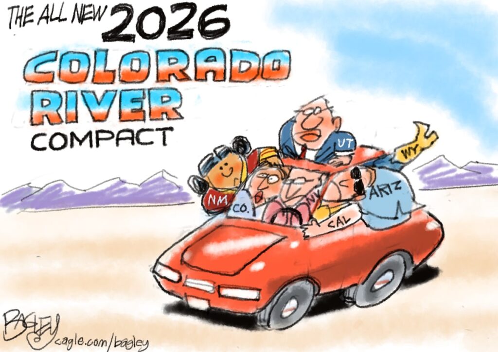 Bagley Cartoon: Colorado River Compact
