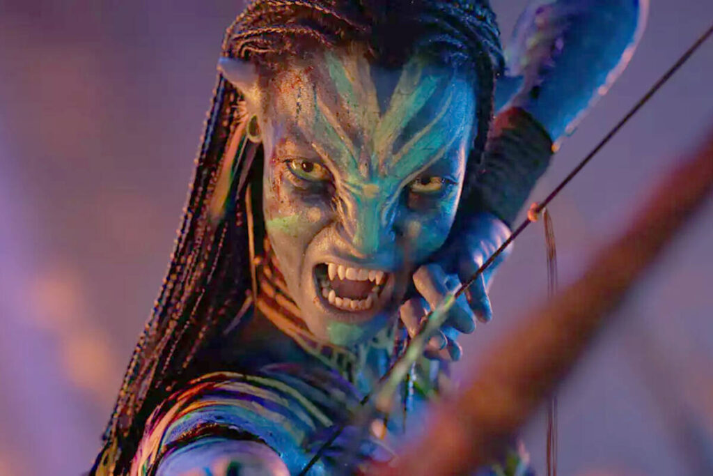 Zoe Saldaña as Neytiri in “Avatar: Fire and Ash.” (20th Century Studios/TNS)